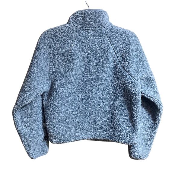 Joy Lab Womens Sherpa Pullover XS Half Zip Up Blue Front Pocket - Picture 2 of 8